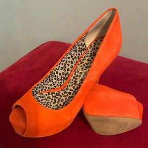 Jessica Simpson Suede Peep Toe Platform